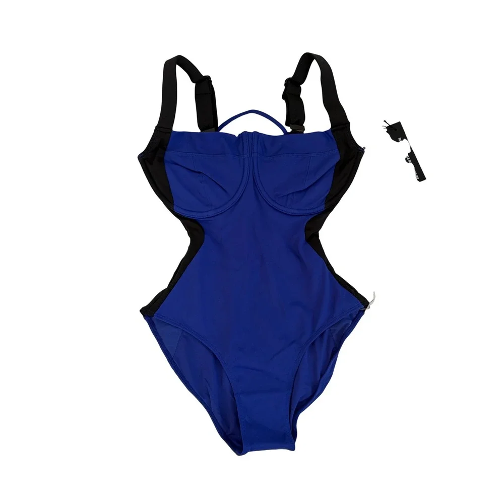 TA3 Zippy One Piece Swimsuit Cobalt Blue XS H/I RL Sculpting Underwire NWT